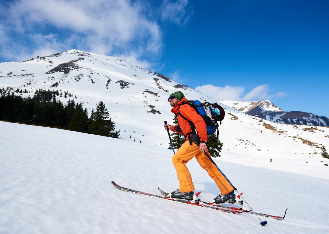 Uphill cross-country skiing