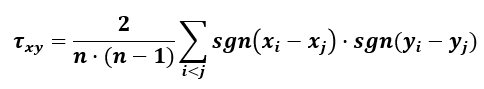 kendalls tau coefficient