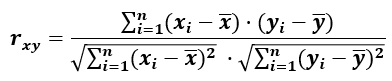 pearson correlation coefficient