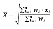 weighted average