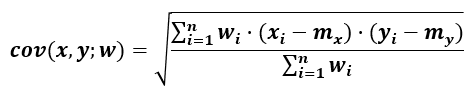 weighted covariance