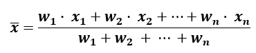 weighted mean