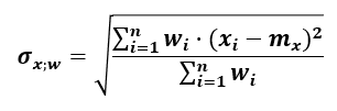 weighted standard deviation